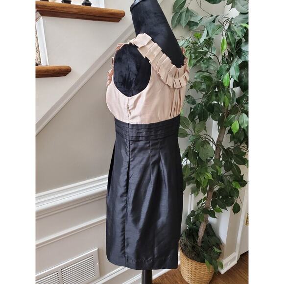 Jessica Howard Women's Black & Beige Round Neck Sleeveless Knee Length Dress 6P - Picture 6 of 13